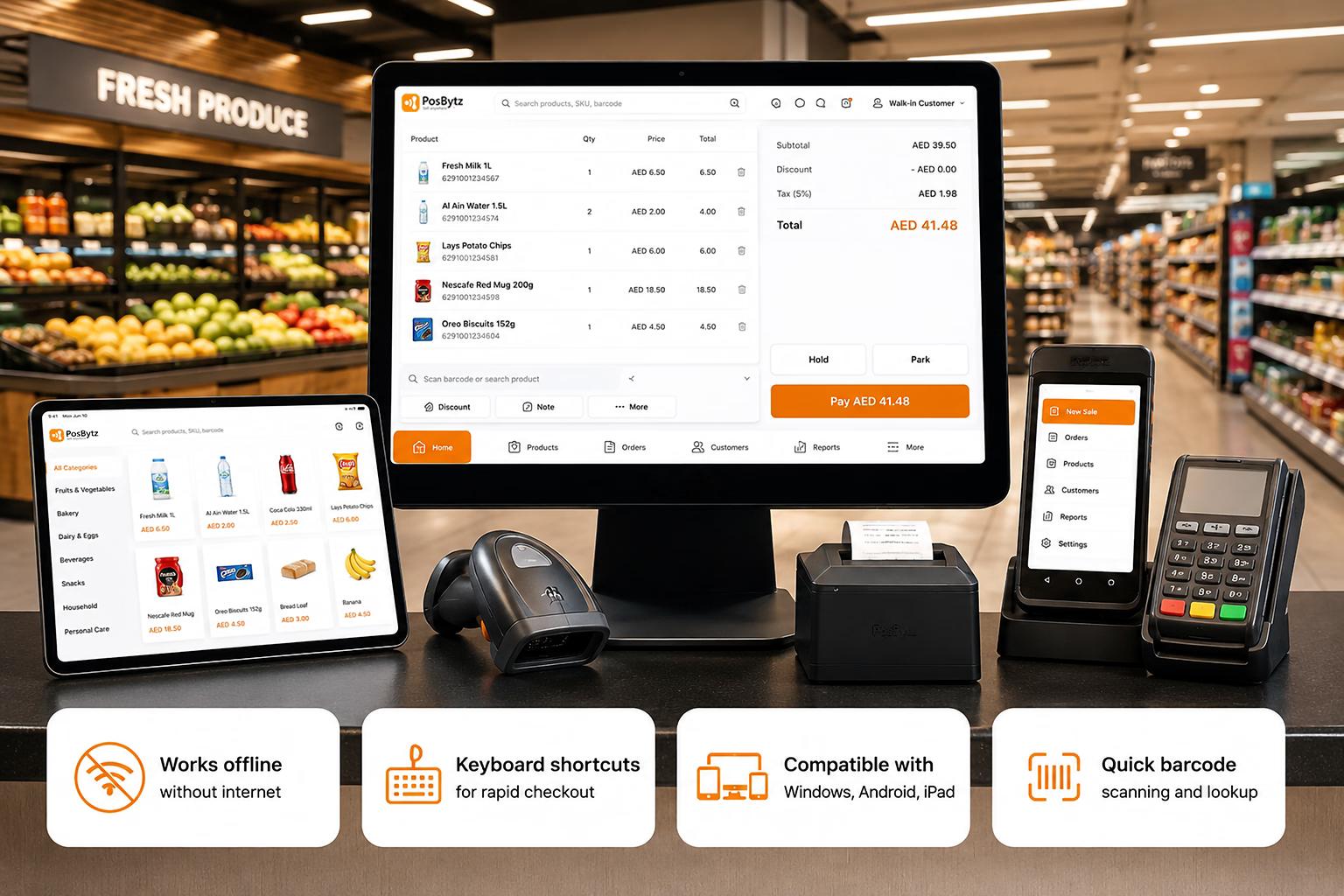 POS software for supermarkets