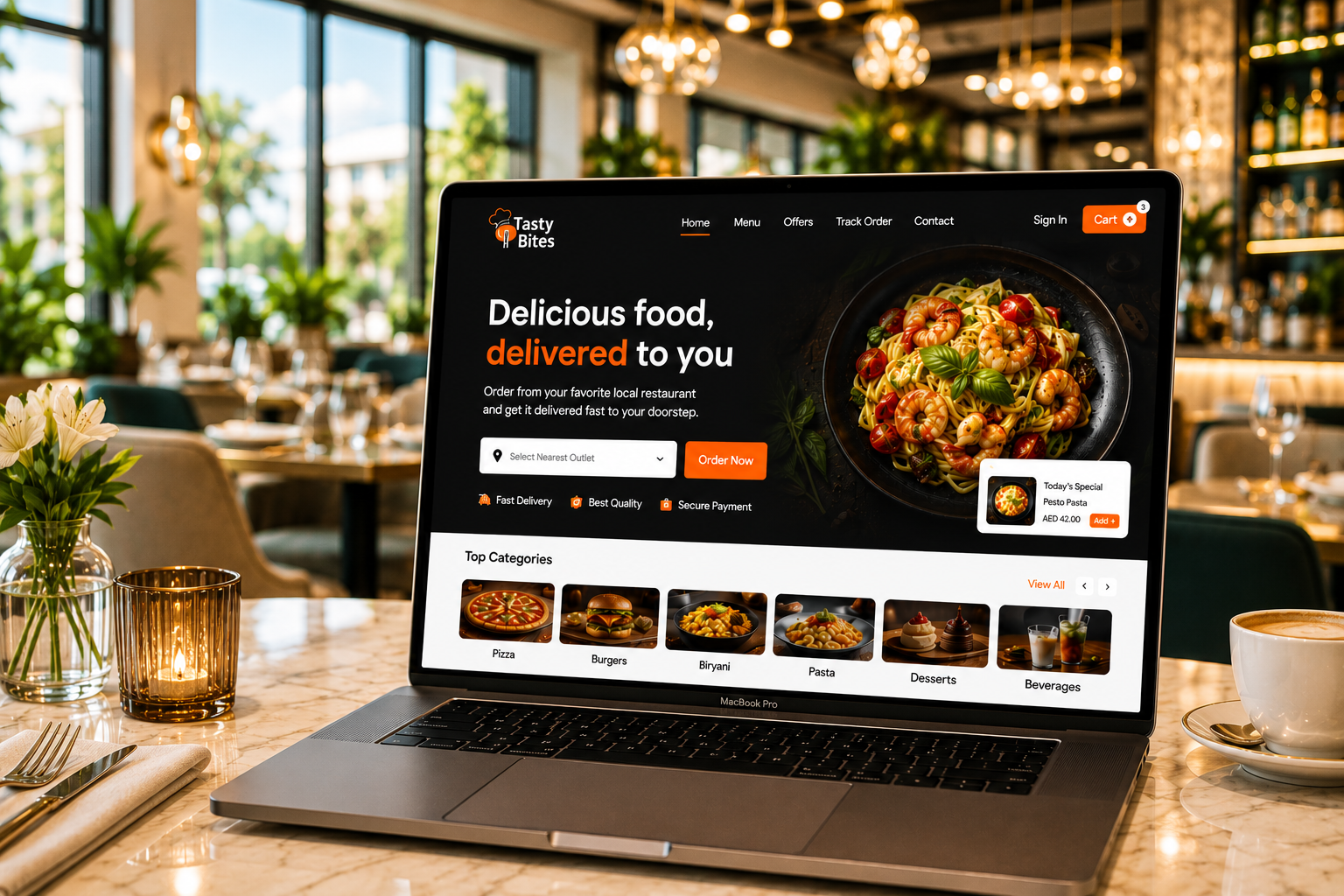 Restaurant online ordering system with POS integration and multi-platform delivery aggregator management