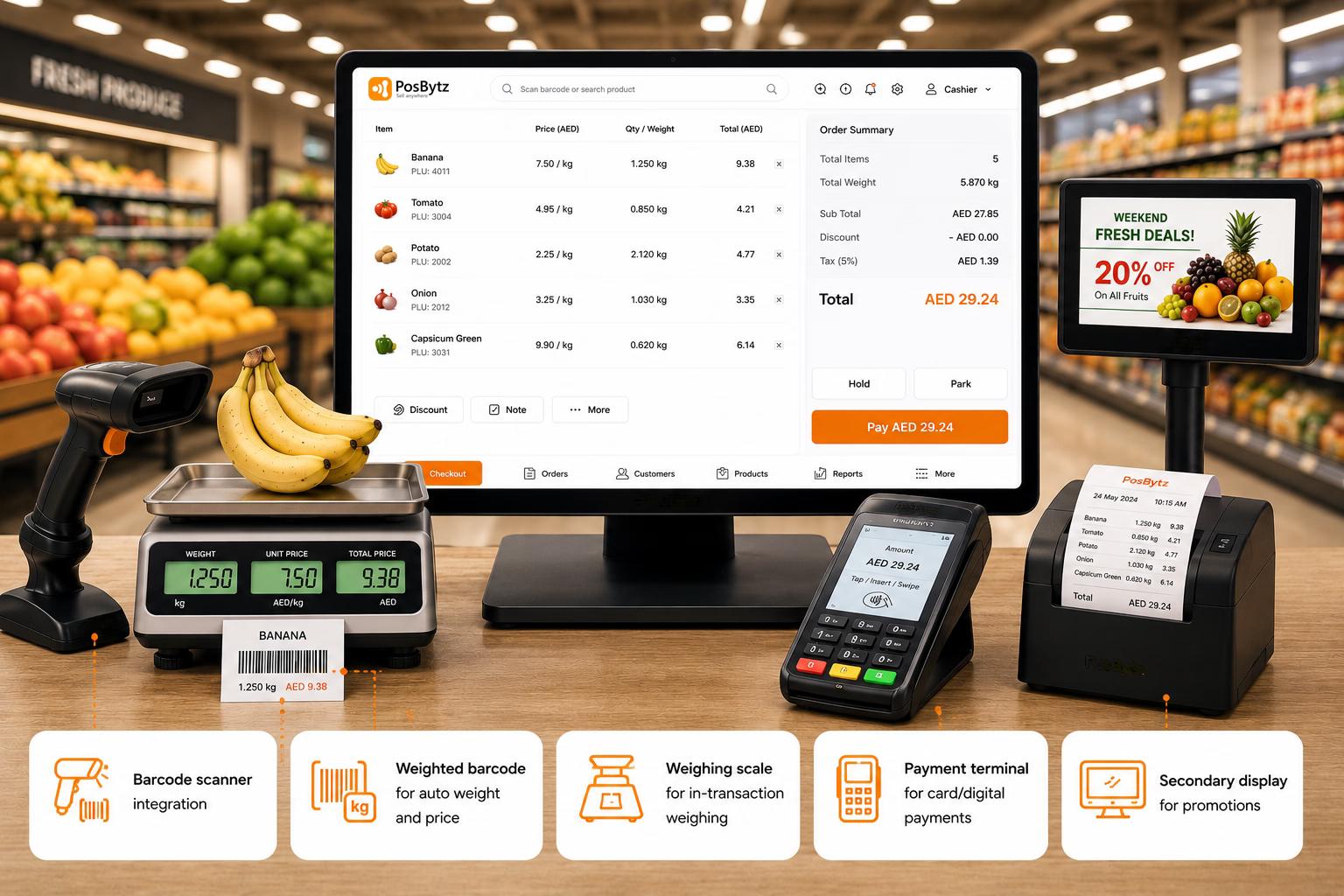 Integrate retail hardware devices directly with the POS system