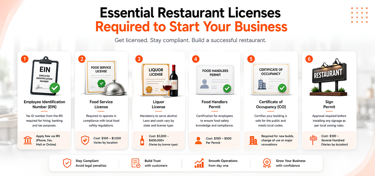 Essential Restaurant Licenses Required on How to Start Restaurant Business