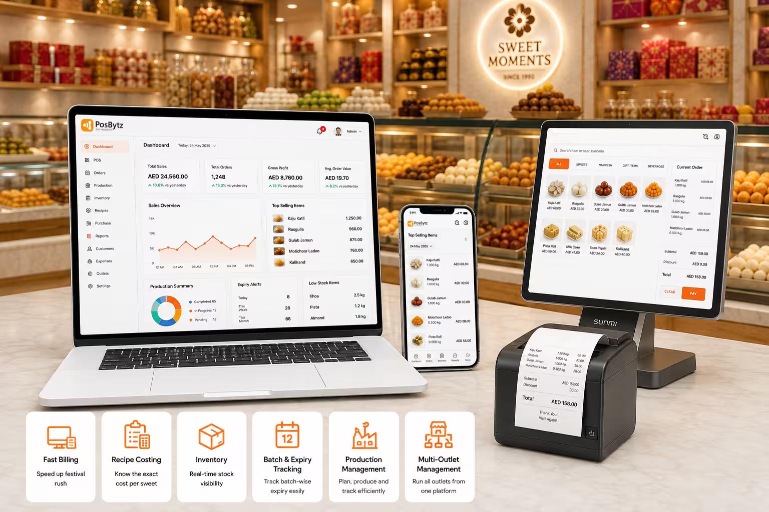 برنامج نقاط البيع لمحلات الحلويات لإدارة متكاملة لمحل الحلويات — product preview