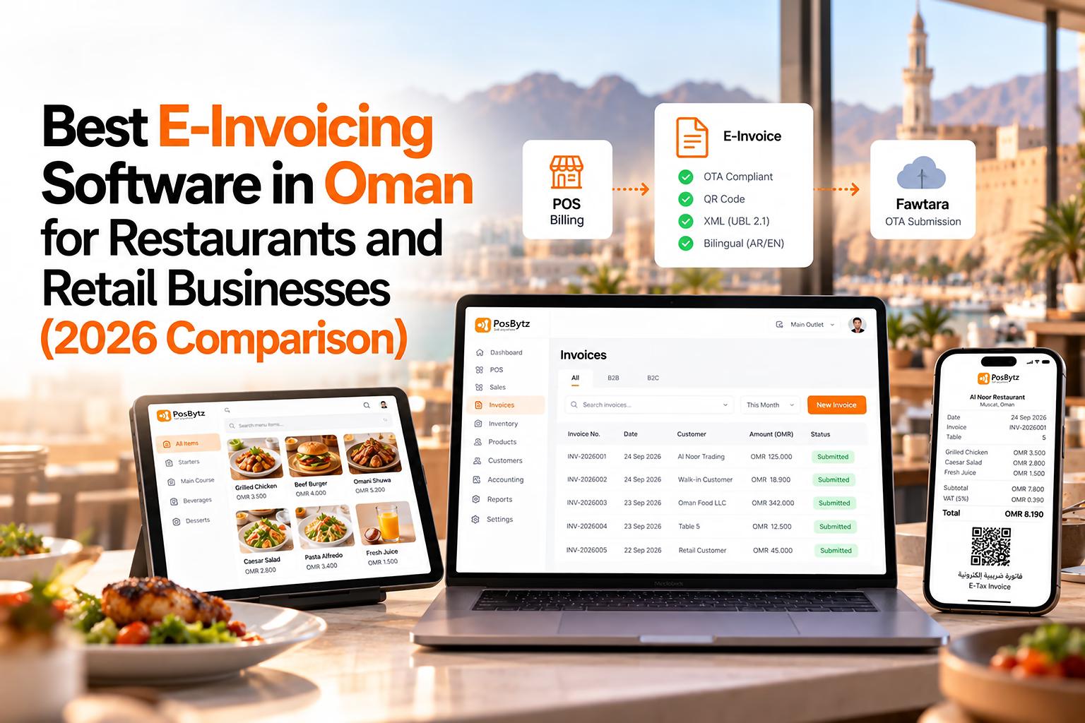 Best E-Invoicing Software in Oman for Restaurants and Retail Businesses (2026 Comparison)