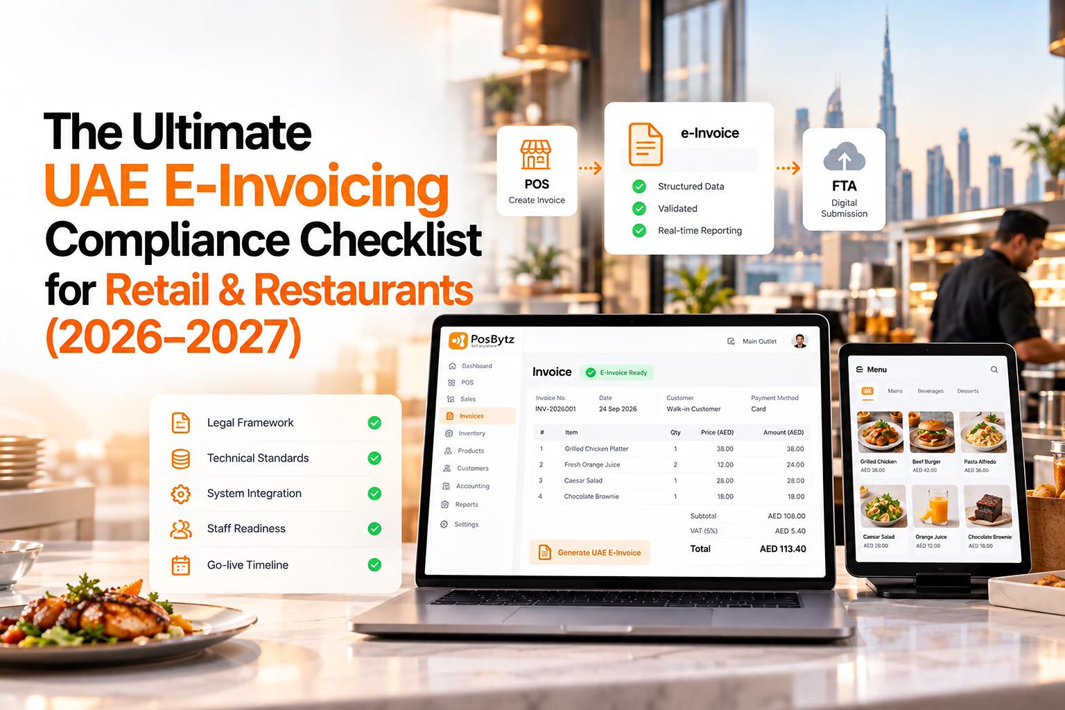 The Ultimate UAE E-Invoicing Compliance Checklist for Retail & Restaurants (2026–2027)