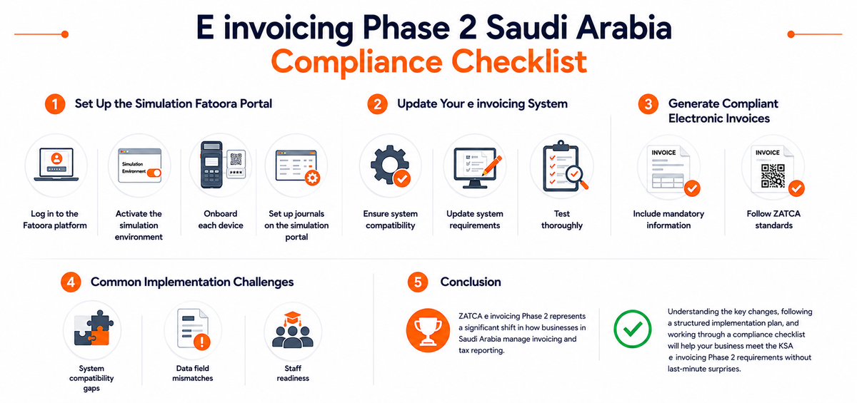 E invoicing phase 2 Saudi Arabia Compliance Checklist