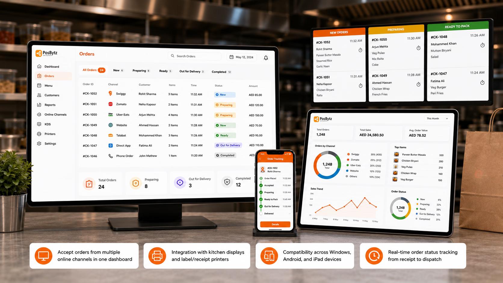 Cloud kitchen POS software for order billing and kitchen operations