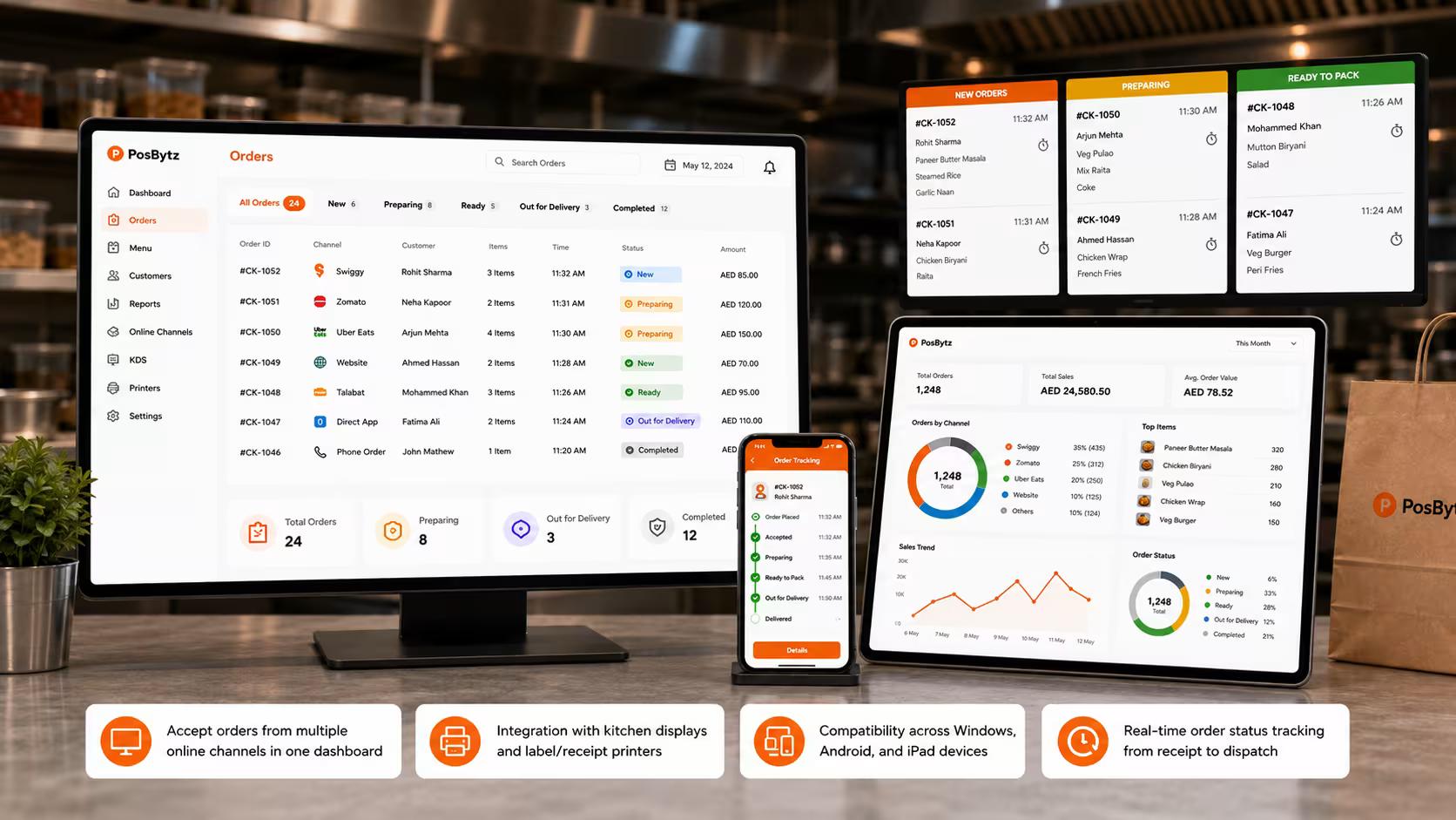 Cloud kitchen POS software for order billing and kitchen operations