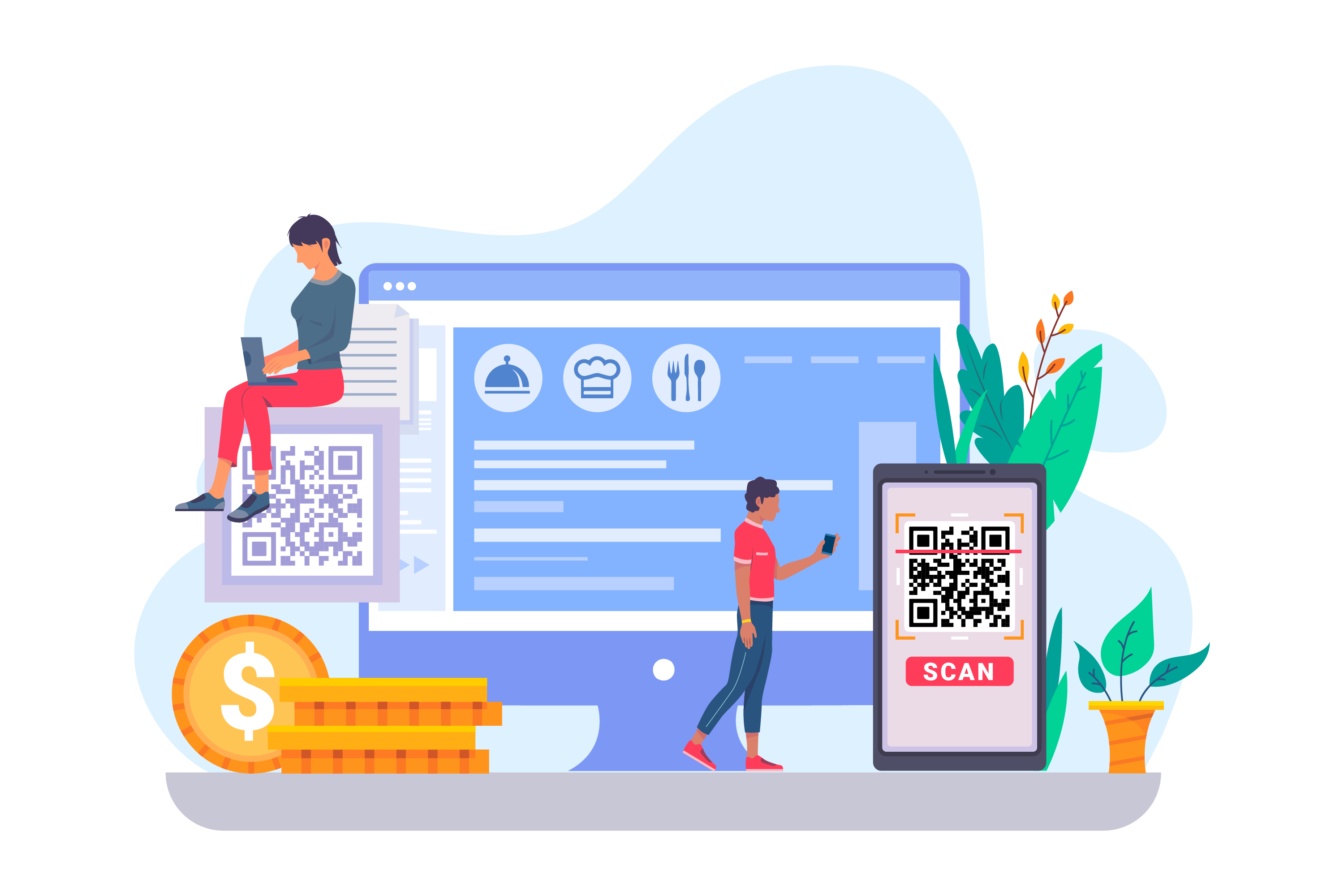 QR Menu for contactless ordering in Restaurants