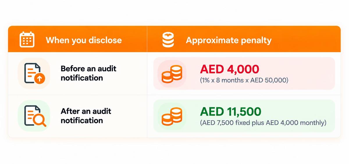 Voluntary disclosure: timing decides the cost