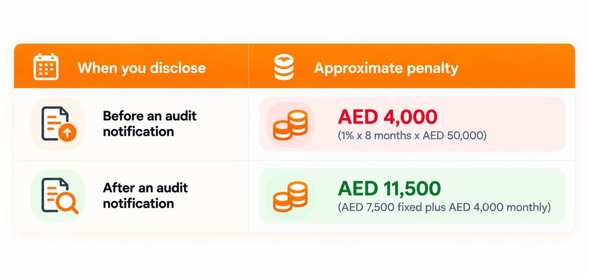 Voluntary disclosure: timing decides the cost