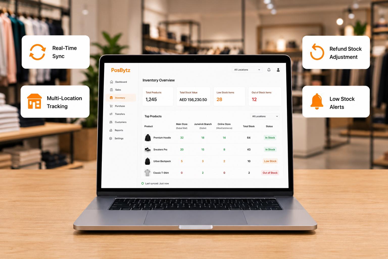 WooCommerce inventory sync with POS for real-time stock updates, multi-location tracking, and oversell prevention