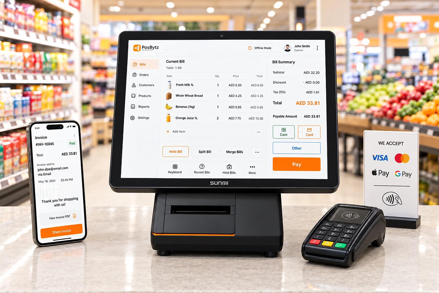 Point of sale software for managing orders, payments, and customer transactions