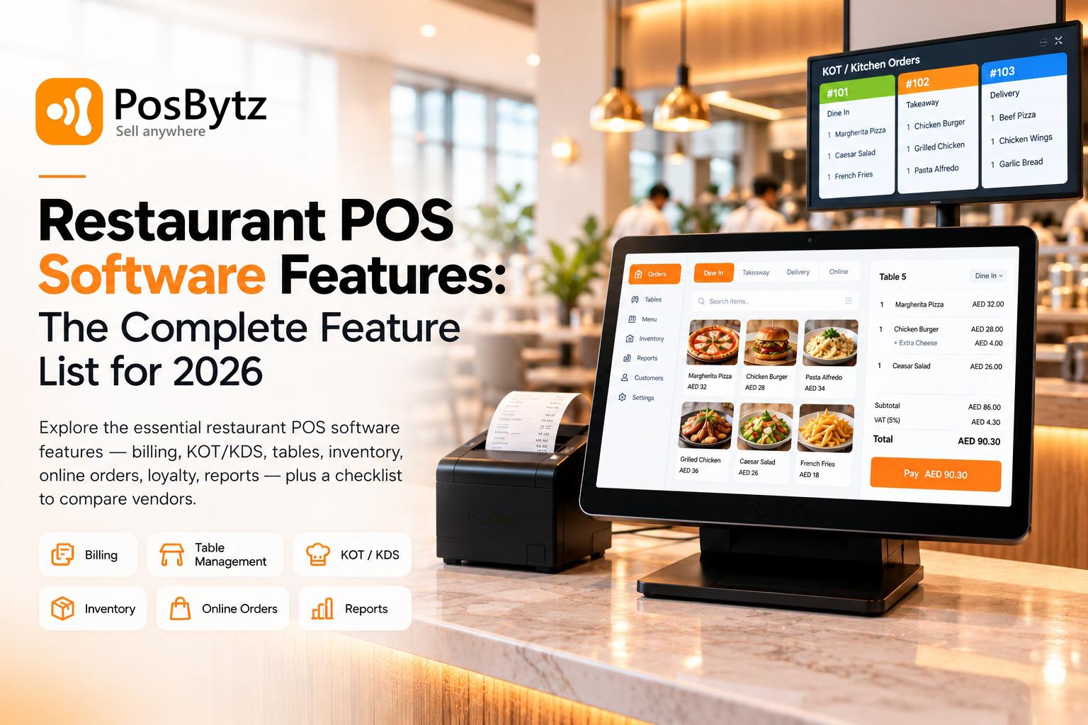 Restaurant POS Software Features: The Complete Feature List for 2026