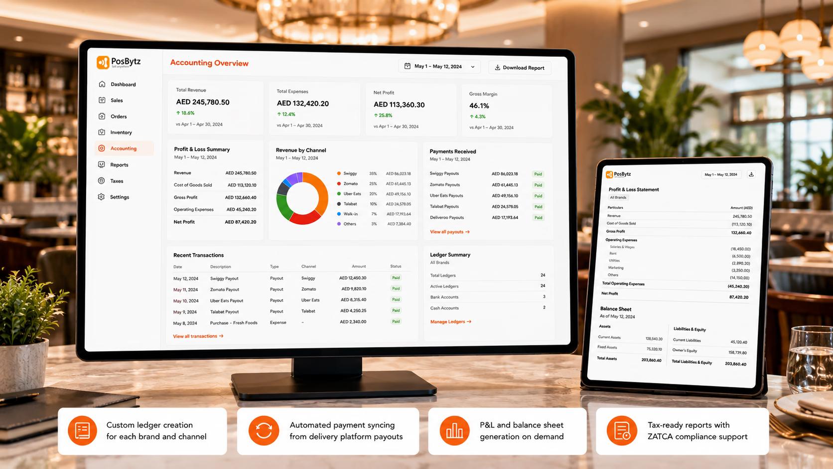 Cloud kitchen accounting software for automated payments, P&L, and financial reporting