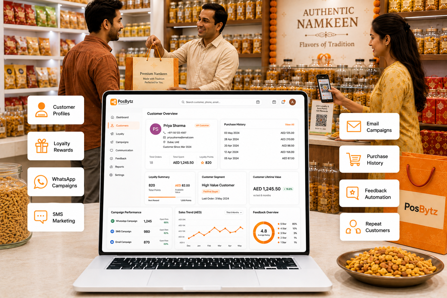إدارة العملاء وبرامج الولاء لمحل النمكّن
