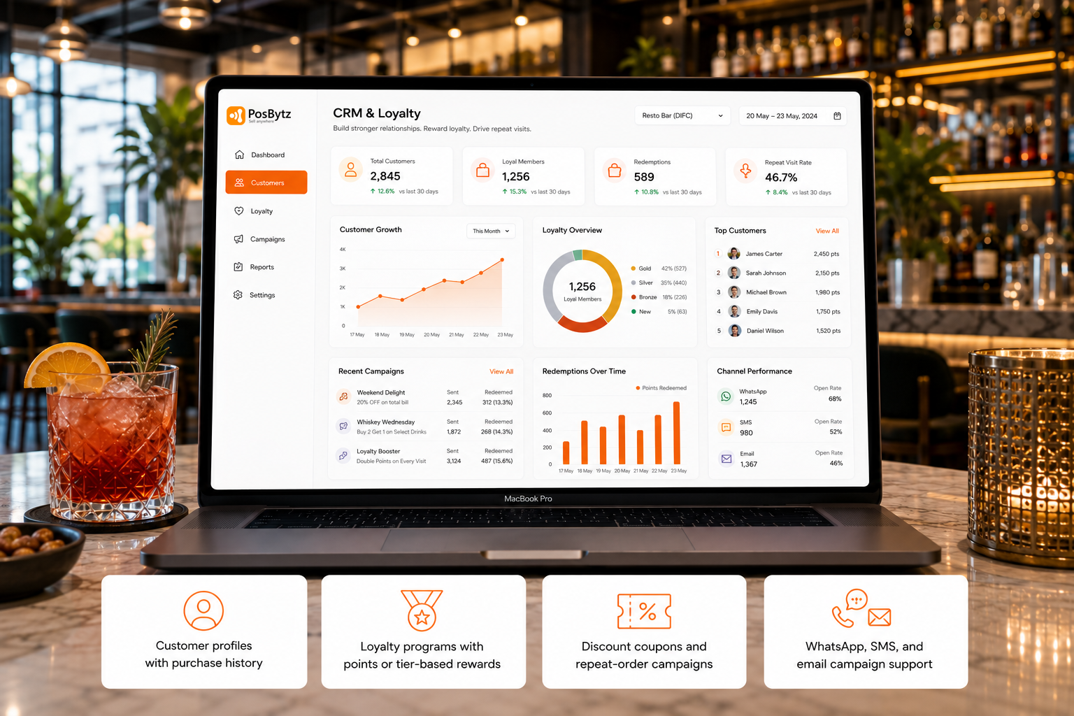 إدارة علاقات العملاء والولاء لضيوف الروستو بار المتكررين