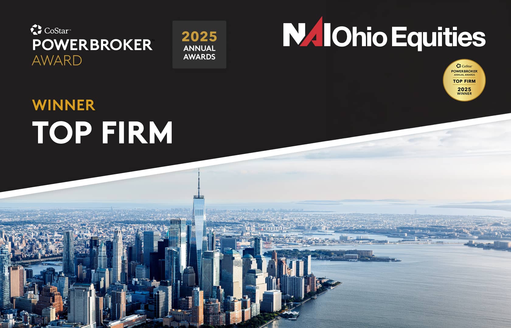 NAI Ohio Equities Named a Top Leasing Firm in the 2025 CoStar Power Broker Awards