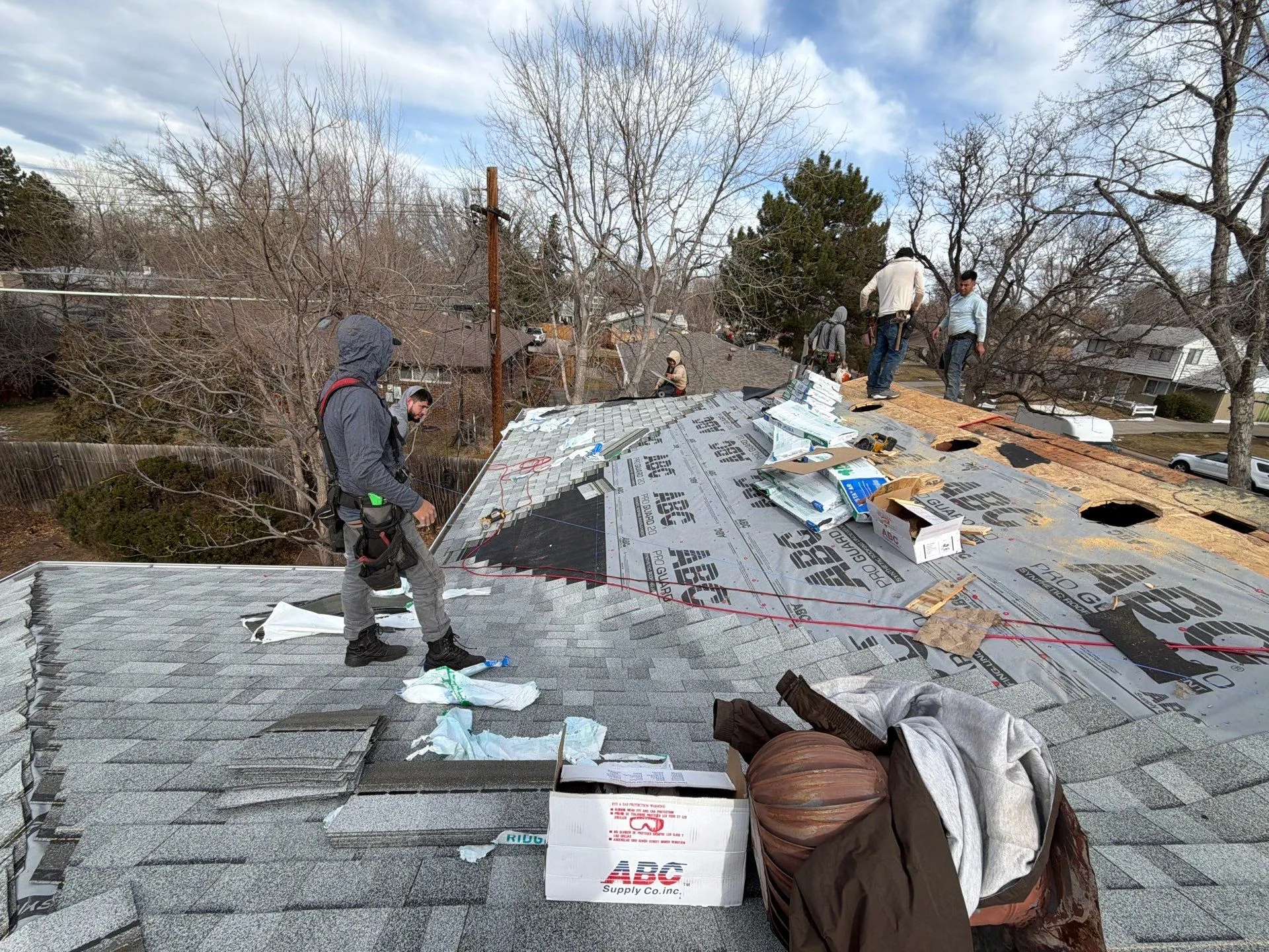 Class 4 Roof Replacement With Full Redeck Work Image in Denver, CO