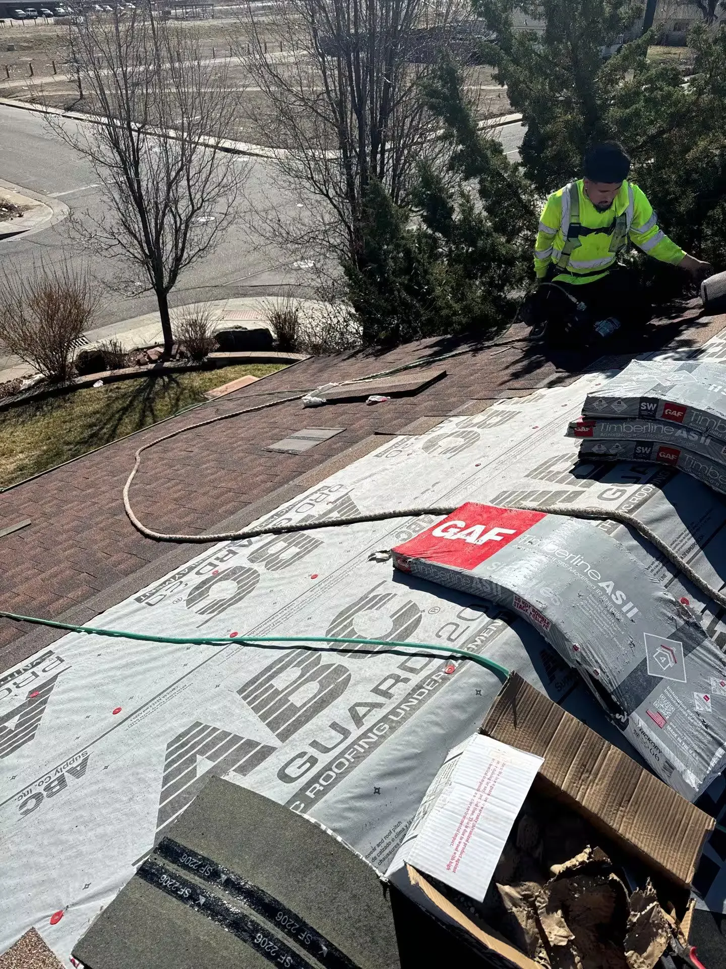 Class 4 Roof Replacement With Solar Detach and Reset Work Image in Denver, CO