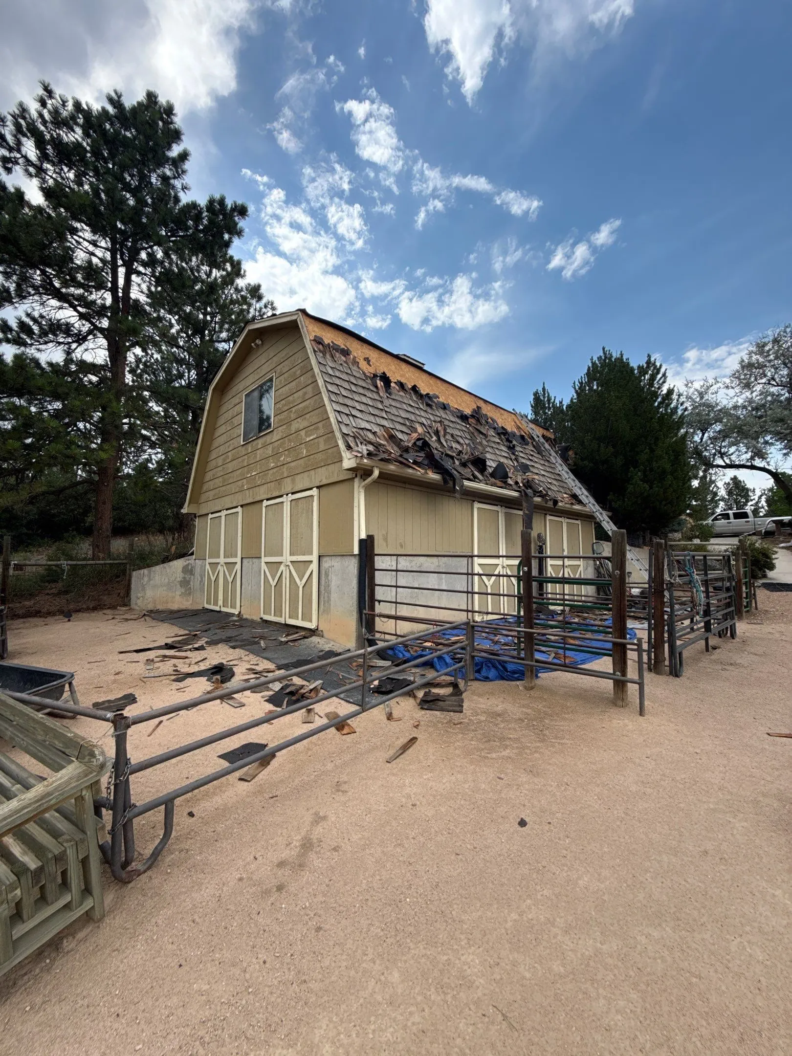 Roof and Gutter Replacement Work for House and Barn in Sedalia, CO
