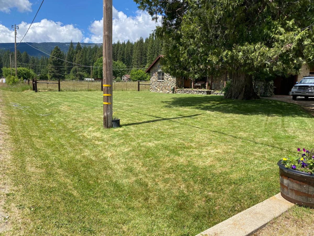 Mowed lawn in Meadow Valley