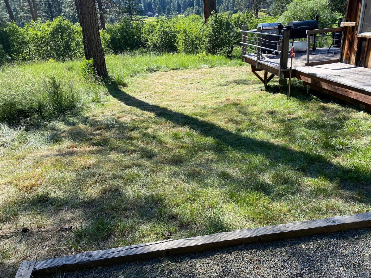 Mowed lawn in Butterfly Valley