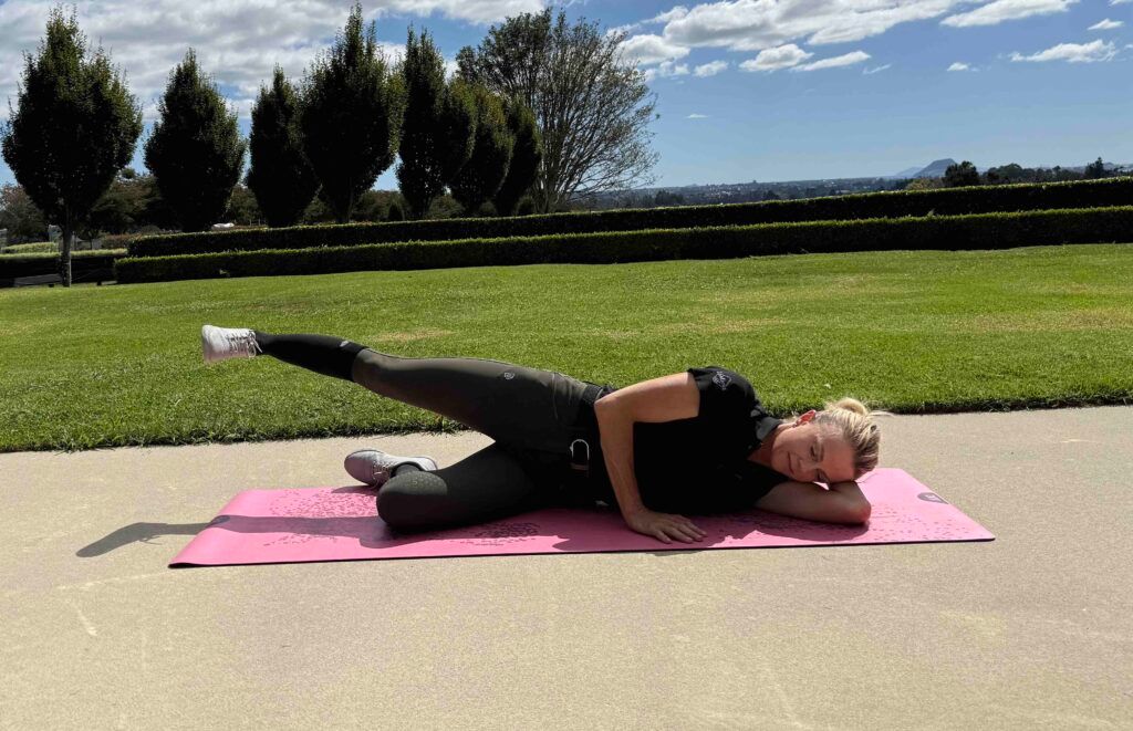 Swing leg over when mounting