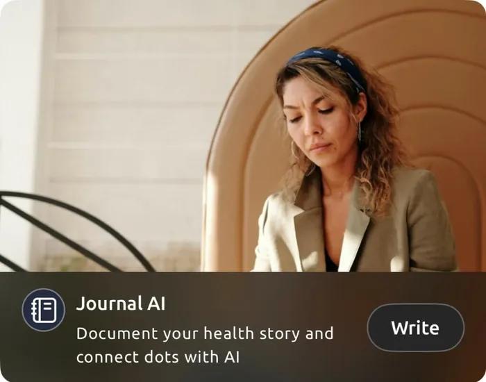 Health Journal in the Helfie app