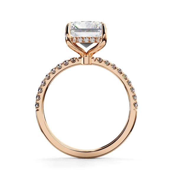 5.38 Carat Radiant & Round Cut Diamond Ring detail 7