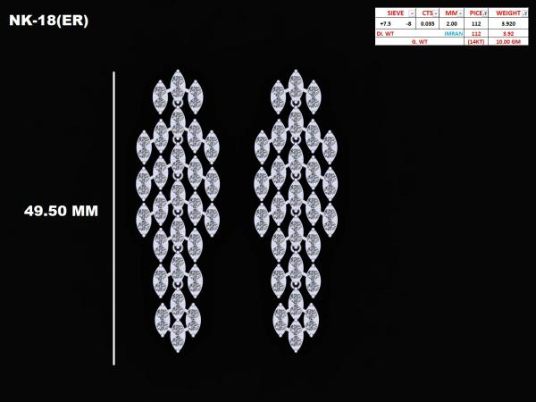 Pure Grace Marquise & Round Cut Diamond Necklace Set detail 3