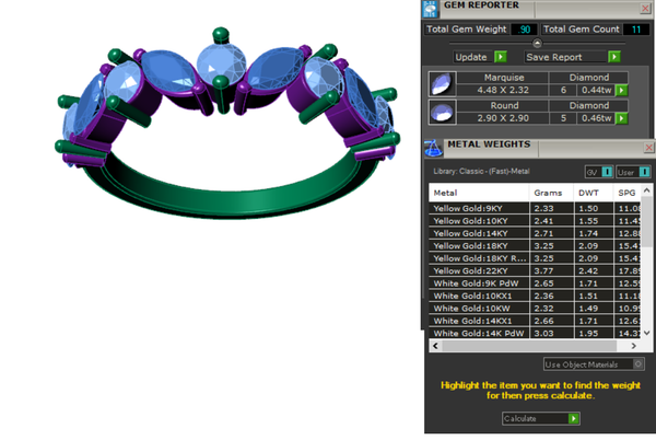 0.68 Carrat Bagguette Cut Diamond Iris Ring detail 2