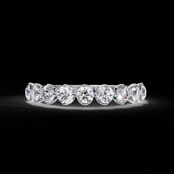 3mm Round Cut Half Band Diamond Ring detail 3
