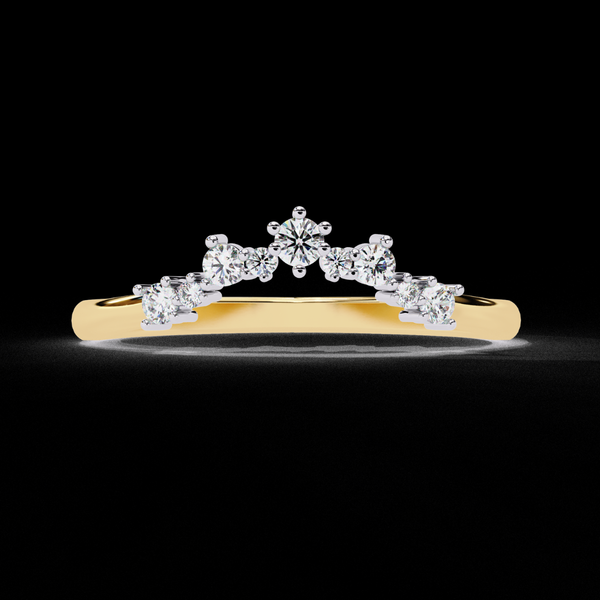 Round Cut 0.25 Carrat Diamond Luna Ring detail 1