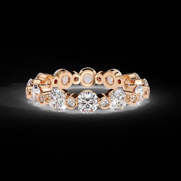 2.46 Carrat Round Cut Eternity Band Diamond Ring detail 6