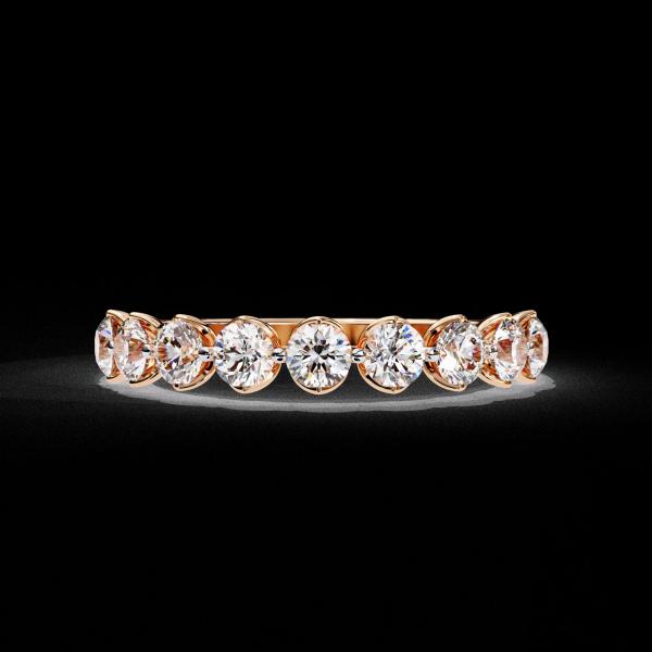 3mm Round Cut Half Band Diamond Ring detail 5