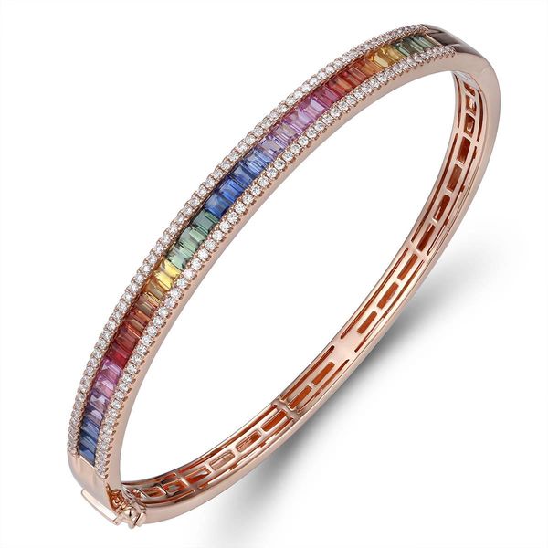 Multi Color Rainbow Bangle detail 2