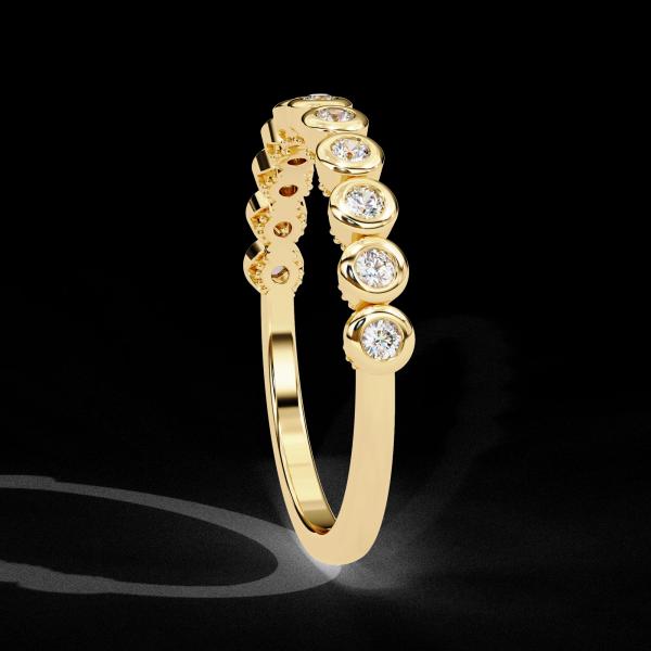 1.40 Carrat Round Cut Diamond Half Band Ring detail 1