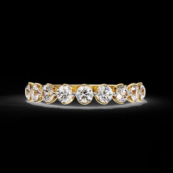 3mm Round Cut Half Band Diamond Ring detail 1