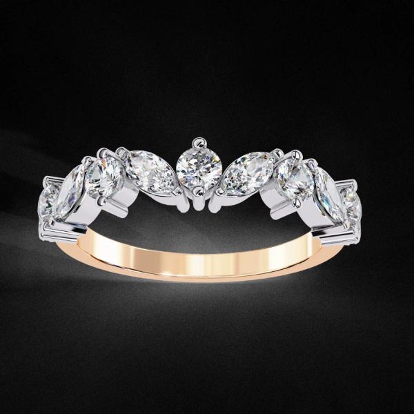 0.68 Carrat Bagguette Cut Diamond Iris Ring detail 5