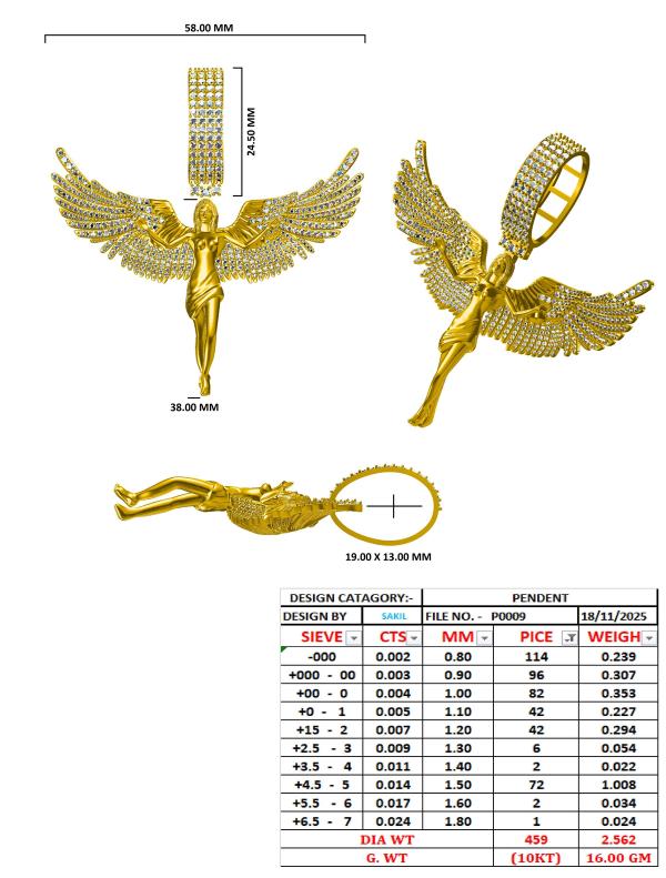 Wings Pendant detail 2