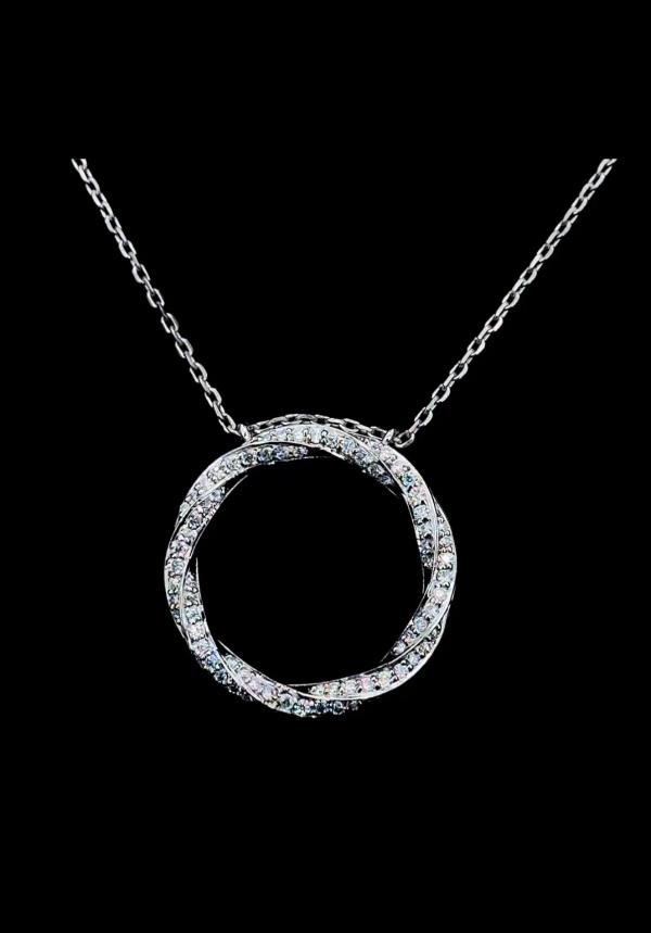 Round Shaped Minimal Diamond Pendant detail 1