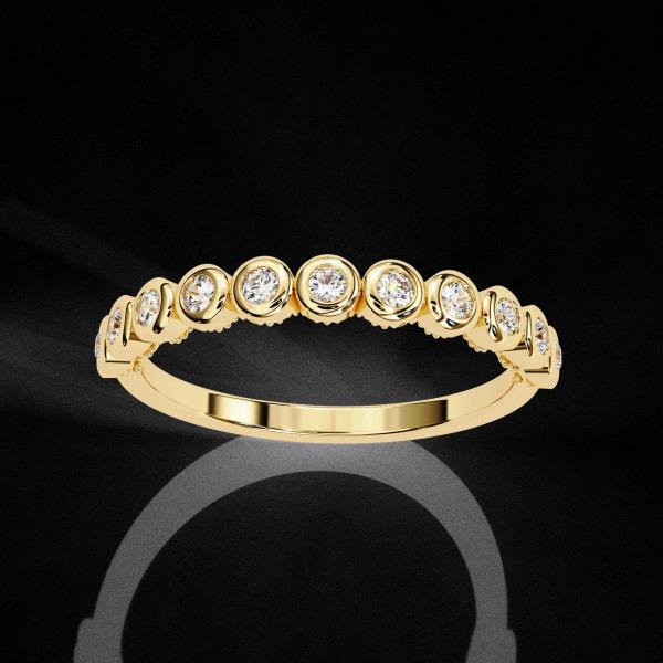 1.40 Carrat Round Cut Diamond Half Band Ring detail 2