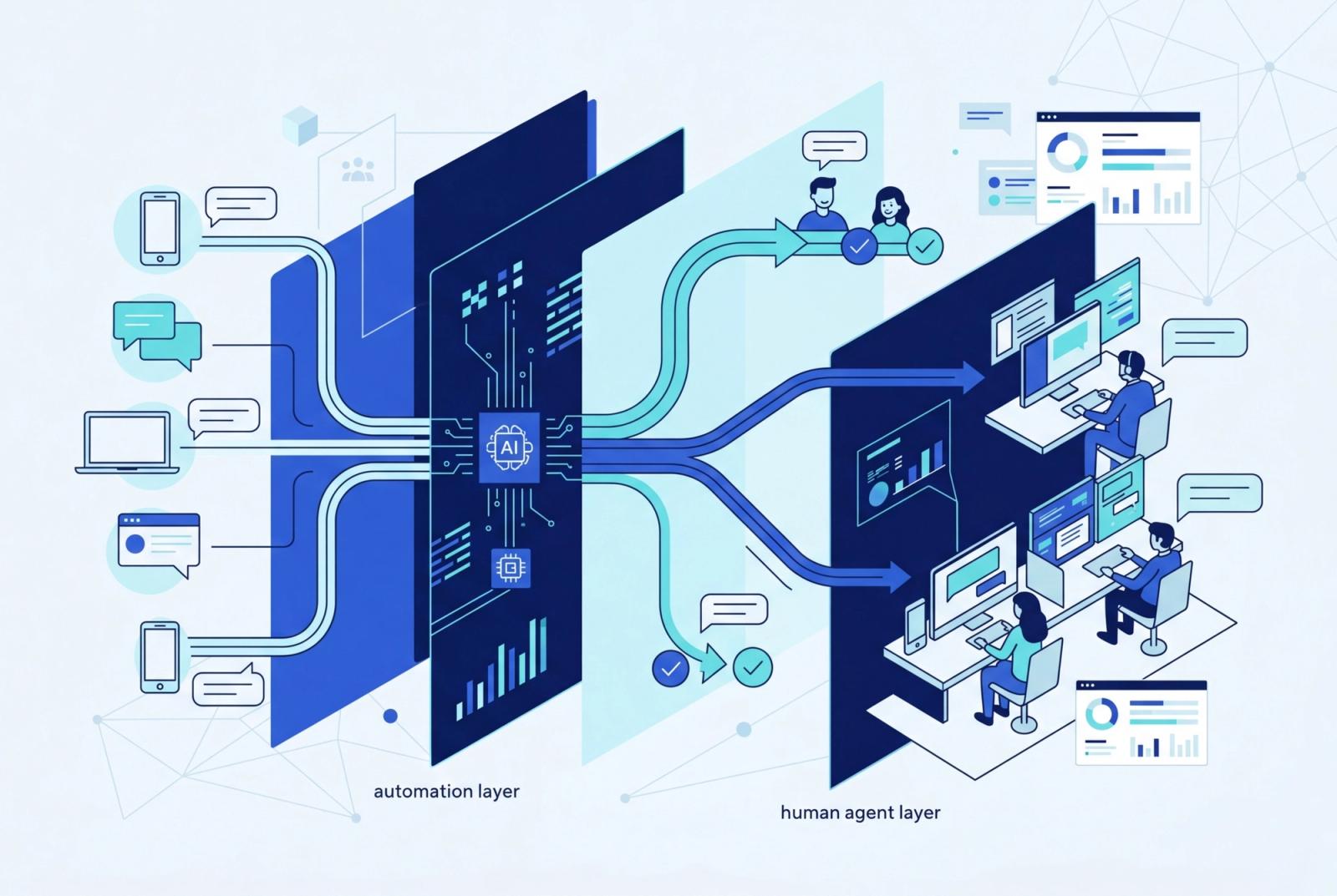 Central omnichannel com automação e atendimento humano integrados