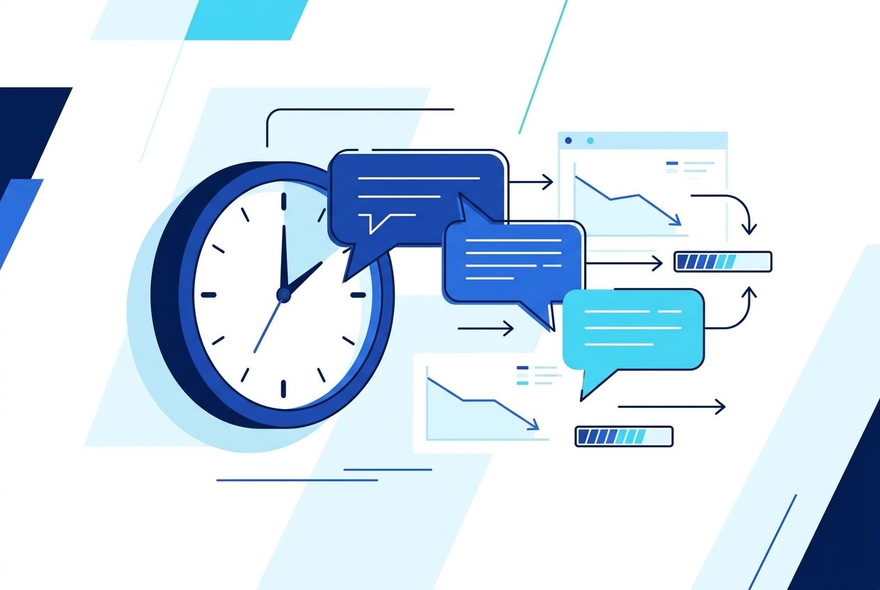 Representação visual da medição do tempo médio de resposta no atendimento