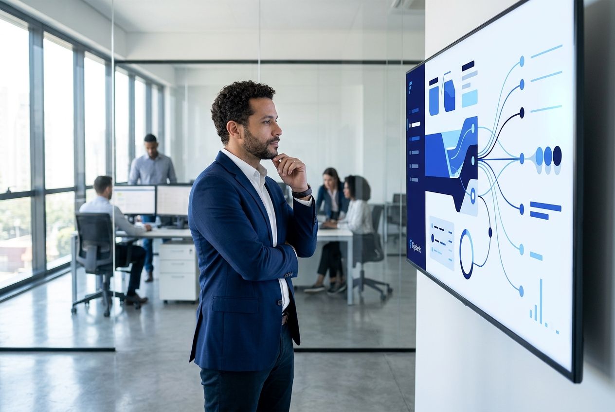 Gestor acompanhando indicadores e desempenho do atendimento em tempo real