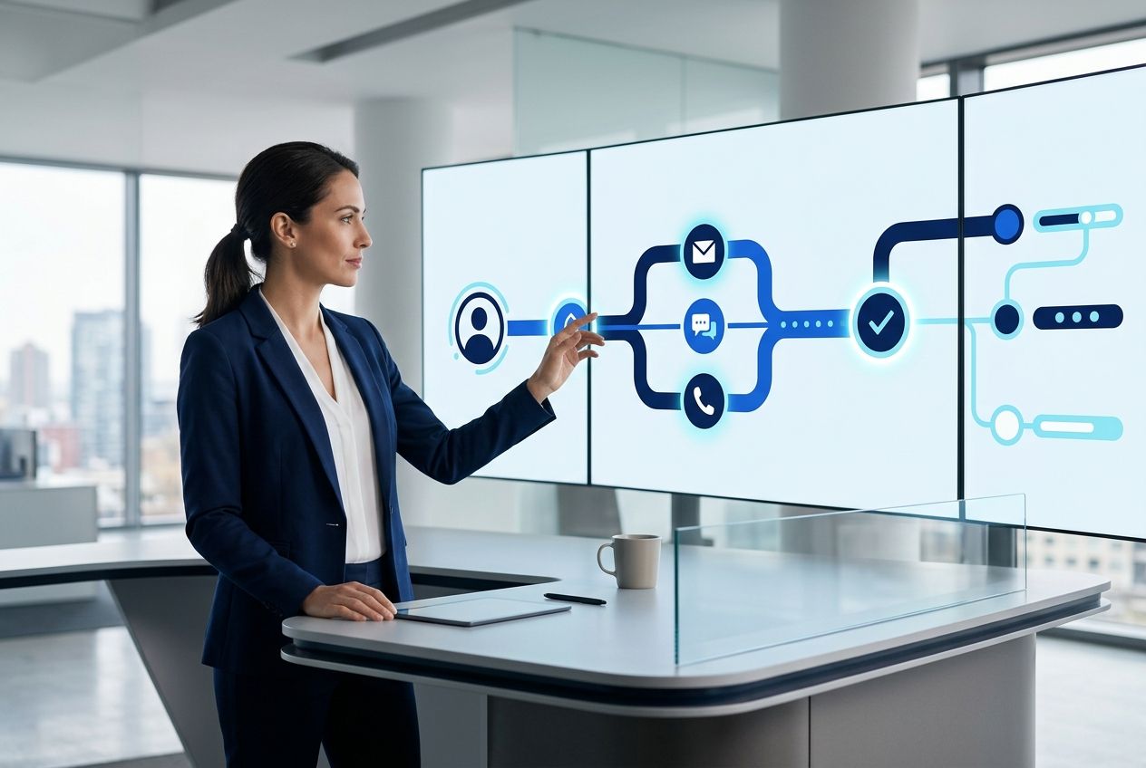 Gestor estruturando um processo de atendimento profissional em operação multicanal