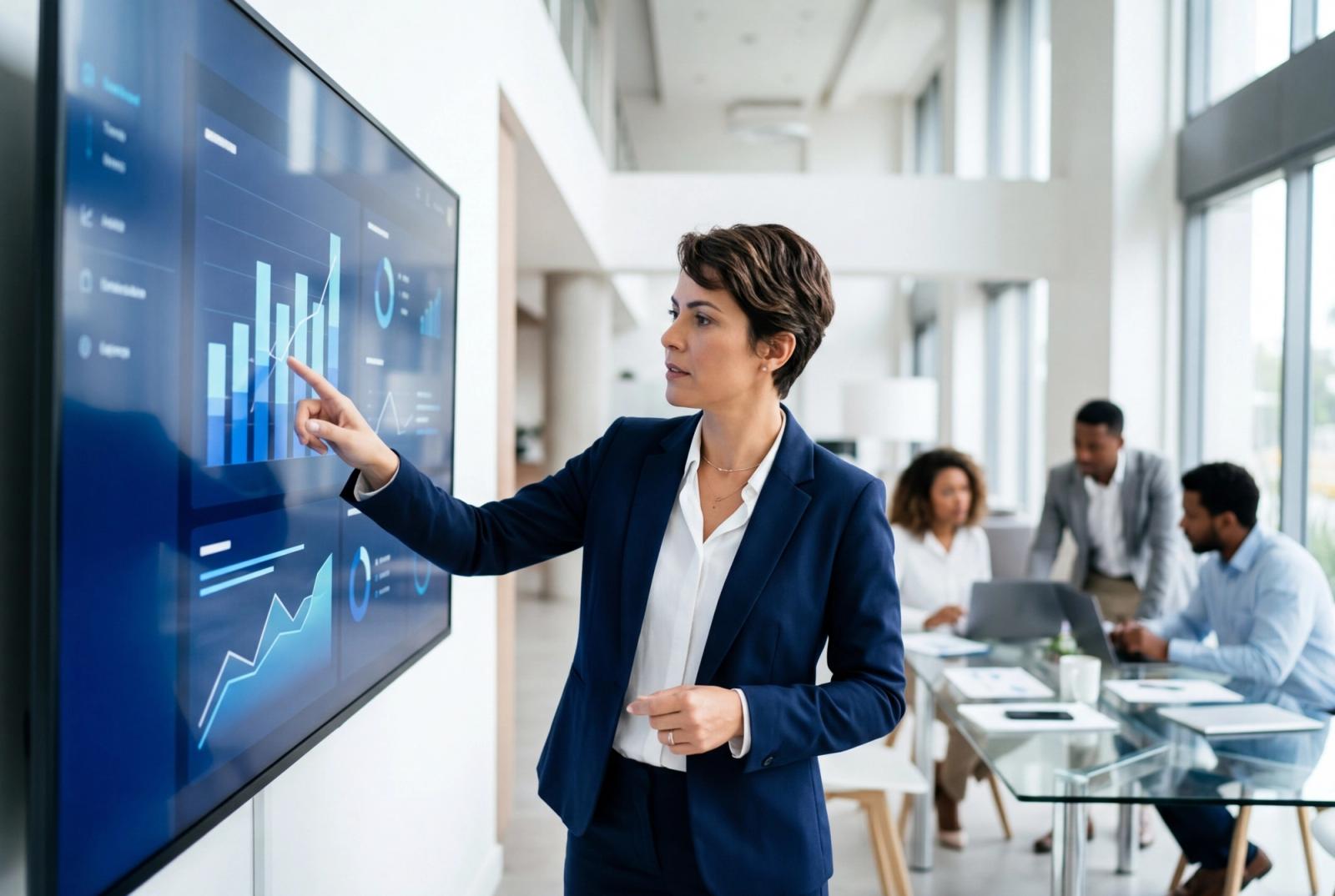 Gestor acompanhando indicadores de atendimento em dashboard operacional