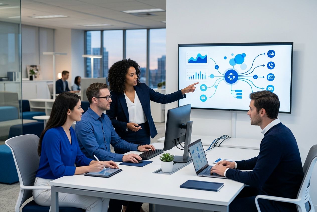 Equipe reorganizando atendimento em múltiplos canais durante contingência operacional