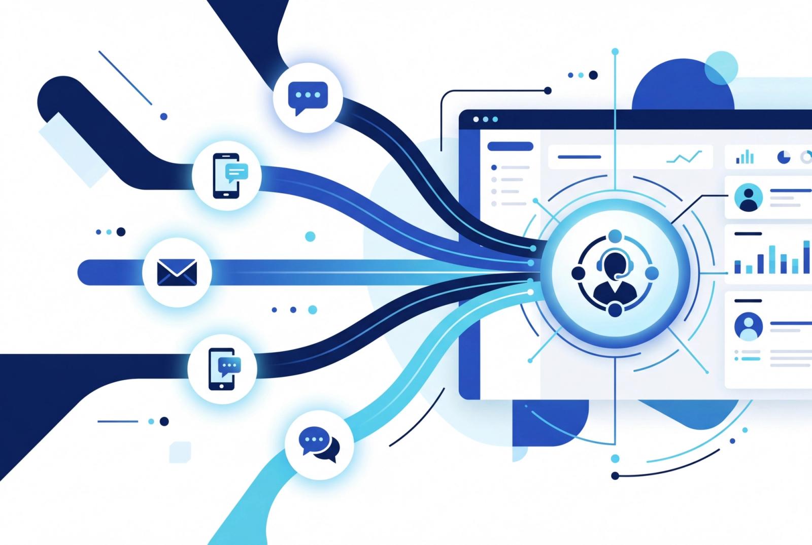 Canais digitais centralizados em uma operação de atendimento unificada.