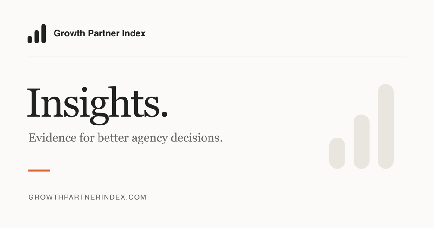 Growth Partner Index Insights — evidence for better agency decisions.