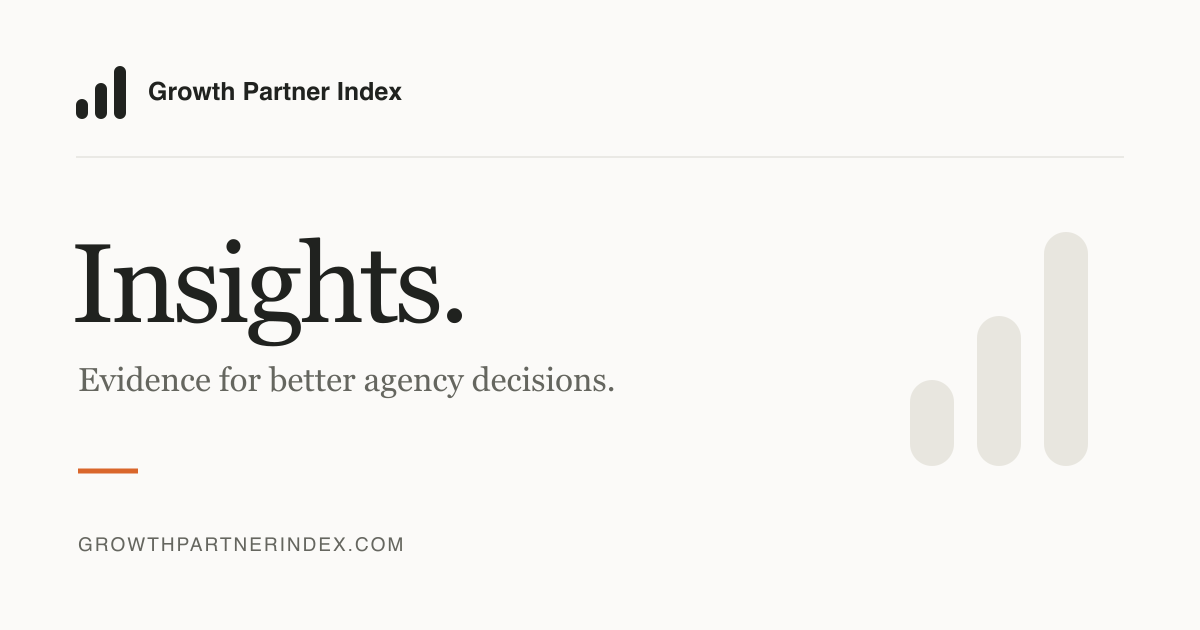 Growth Partner Index Insights — evidence for better agency decisions.